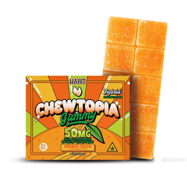 Buy CHEWTOPIA 50mg D9 Gummies Orange Crush Online