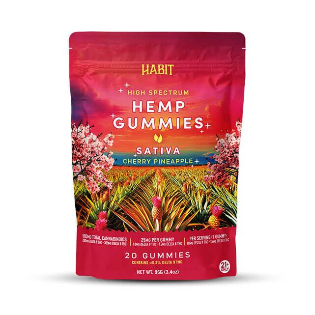 Buy Delta 8 + Delta 9 Gummies Cherry Pineapple Online | Habit