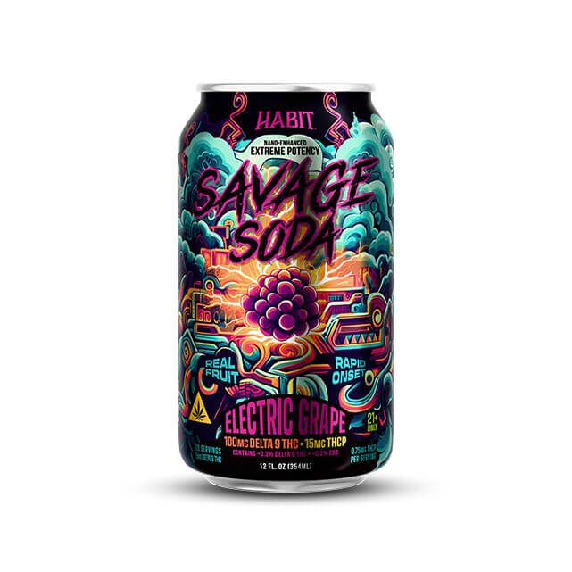 Delta 9 Savage Soda - Electric Grape